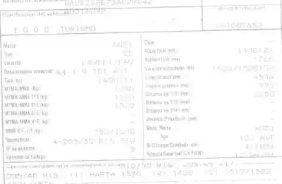 Veículo de Sucata audi a4 berlina (8e) 1.9 tdi (96kw) do ano 2004 alimentado avf