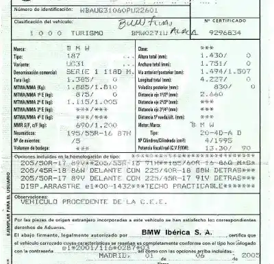 Veículo de Sucata bmw serie 1 berlina (e81/e87) 118d do ano 2005 alimentado m47t2