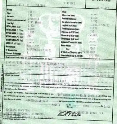 Scrapping Vehicle fiat bravo (198) 1.6 16v active multijet (77kw) of the year 2008 powered 198a3000