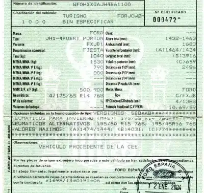 Утилизация автомобиля ford fiesta (cbk) 1.4 16v cat года 2004 питание fxjb