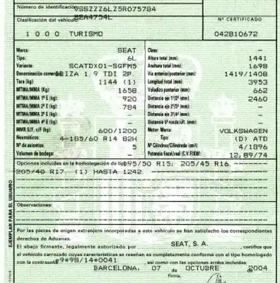 Veículo de Sucata seat ibiza (6l1) 1.9 tdi do ano 2004 alimentado atd