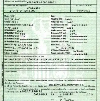Утилизация автомобиля opel corsa c 1.7 16v di cat (y 17 dtl / lk8) года 2002 питание y17dtl