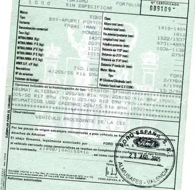 Veículo de Sucata ford mondeo iii (b5y) 2.0 tdci do ano 2005 alimentado fmba