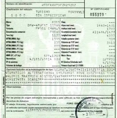 Veículo de Sucata ford focus berlina (cak) 1.6 16v cat do ano 2002 alimentado fydb