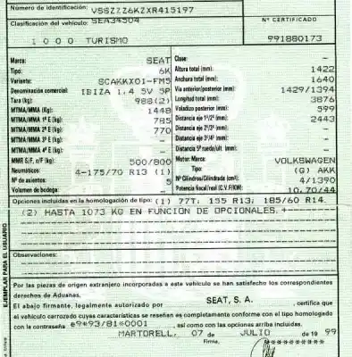 Sloopvoertuig seat ibiza (6k1) 1.4 van het jaar 1999 aangedreven akk