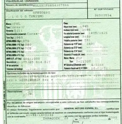 Утилизация автомобиля opel corsa 3 c 1.3 cdti 70ch manual года 2005 питание z13dt