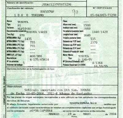 Утилизация автомобиля toyota yaris (ncp1/nlp1/scp1) 1.4 d-4d linea luna года 2004 питание 1nd-tv