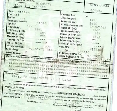 Veículo de Sucata nissan micra (k11) 1.0 16v cat do ano 1998 alimentado cg10