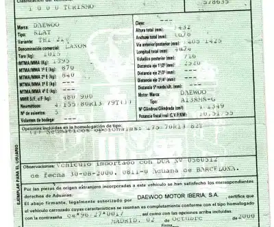 Здавання транспортного засобу daewoo lanos 1.4 cat року 2000 потужний a13sms