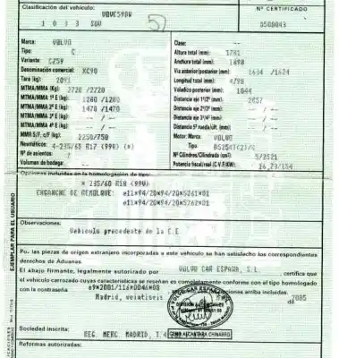 Veículo de Sucata volvo xc90 2.5 t (7 asientos) do ano 2002 alimentado b5254t2