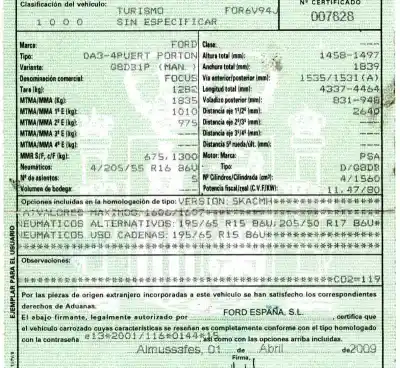 Veículo de Sucata ford focus lim. (cb4) 1.6 tdci cat do ano 2009 alimentado g8db