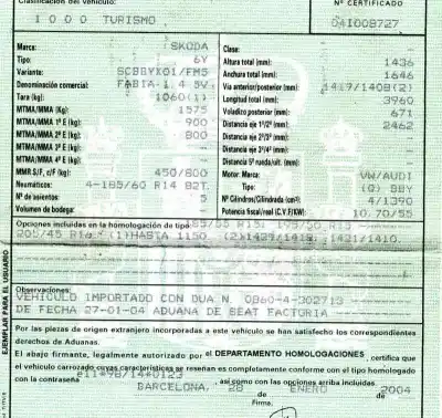 Утилизация автомобиля skoda fabia (6y2/6y3) 1.4 года 2004 питание bby