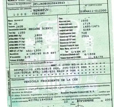 Утилизация автомобиля renault scenic (ja..) 1.6 16v authentique (ja0b/11) года 2001 питание k4m a7