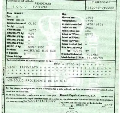 Veículo de Sucata renault clio iii 1.5 dci diesel do ano 2007 alimentado k9km768