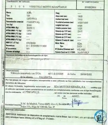 Veículo de Sucata kia carnival ii (gq) 2.9 crdi do ano 2002 alimentado j3