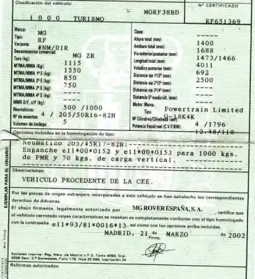 Утилизация автомобиля mg mg zr 160 года 2002 питание 18k4k