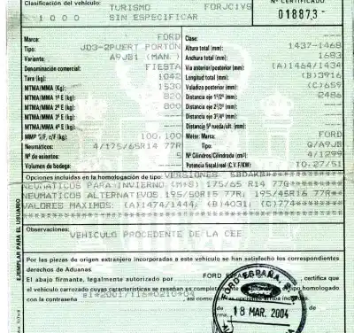 Veículo de Sucata ford fiesta (cbk) 1.3 cat do ano 2004 alimentado a9jb