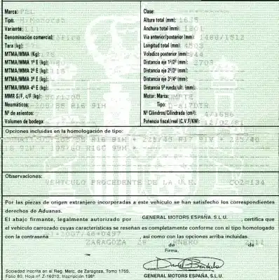 Veículo de Sucata opel zafira b 1.7 16v cdti do ano 2011 alimentado a17dtr