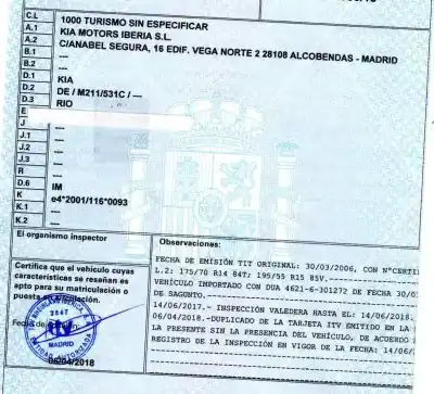 Verschrottungsfahrzeug kia rio ii (jb) 1.5 crdi des jahres 2006 angetrieben d4fa