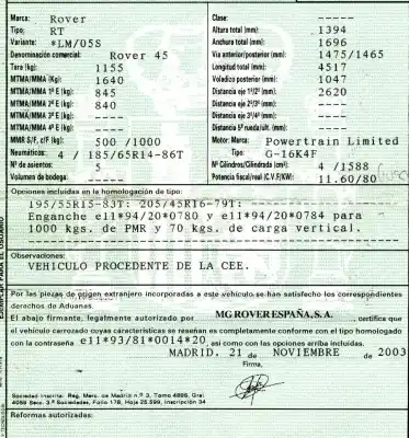 Veículo de Sucata mg serie 45 (rt) 1.6 16v cat do ano 2004 alimentado 16k4fp92