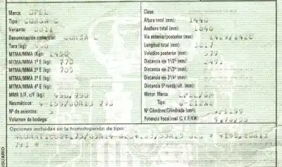 Scrapping Vehicle opel corsa c club of the year 2002 powered z12xe