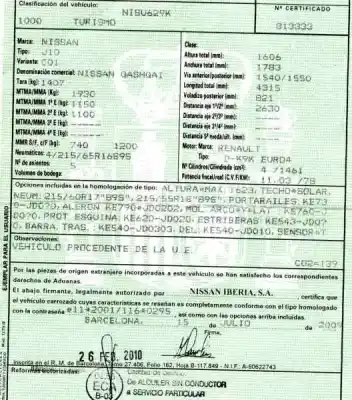 Scrapping Vehicle nissan qashqai / qashqai +2 i (j10, nj10, jj10e) 1.5 dci of the year 2009 powered k9kh282