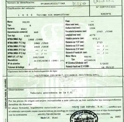Veículo de Sucata volvo s60 berlina 2.4 (125kw) do ano 2002 alimentado b5244s