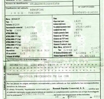 Утилизация автомобиля renault laguna ii (bg0/1_) 2.0 16v ide (bg0n) года 2002 питание f5ra700