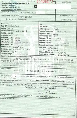 Veículo de Sucata opel zafira a blue line do ano 2004 alimentado y20dth