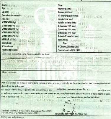 Утилизация автомобиля opel corsa d 1.3 16v cdti года 2007 питание z13dtj