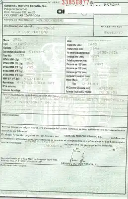 Veículo de Sucata opel corsa c blue line do ano 2005 alimentado z13dt