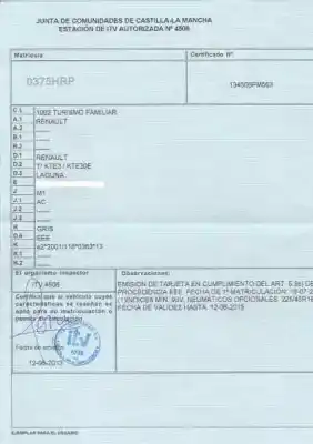 Veículo de Sucata renault laguna iii kte3/ kte30e 3.0 do ano 2009 alimentado v9xa891