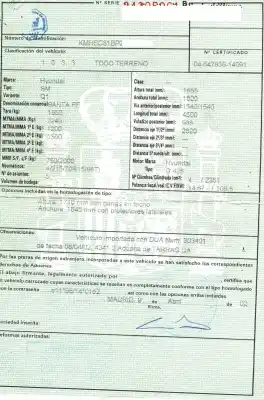 Veículo de Sucata hyundai santa fe (sm) 2.4 cat do ano 2002 alimentado g4js