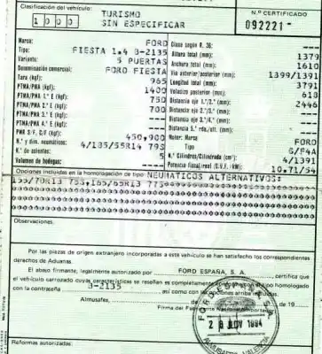 Veicolo di demolizione ford fiesta berl./courier 1.4 cat (pt-e) dell'anno 1994 alimentato f4a