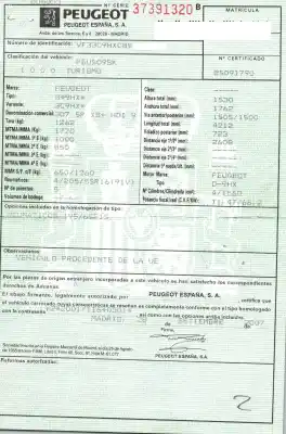 Veículo de Sucata peugeot 307 (s2) 1.6 16v hdi do ano 2007 alimentado 9hx