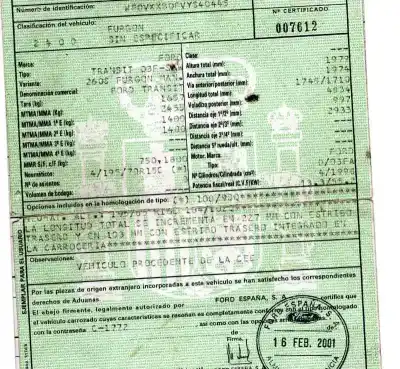 Vehicul casat ford transit caja cerrada, corta (fy) (2000 =>) ft 260 2.0 al anului 2001 alimentat d/d3fa