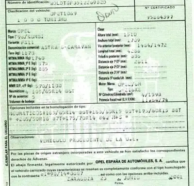 Veículo de Sucata opel astra g caravan 1.6 16v do ano 2001 alimentado z16xe