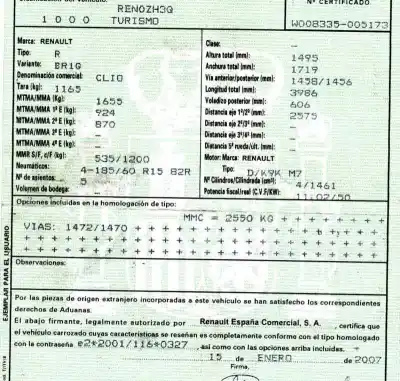 Veículo de Sucata renault clio iii 1.5 dci diesel do ano 2007 alimentado k9km768