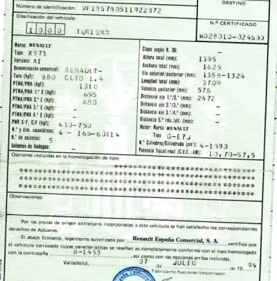 Утилизация автомобиля renault clio i fase i+ii (b/c57) 1.4 alize года 1994 питание e7j