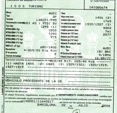 Здавання транспортного засобу audi a3 (8p) 1.9 tdi ambiente року 2004 потужний bkc