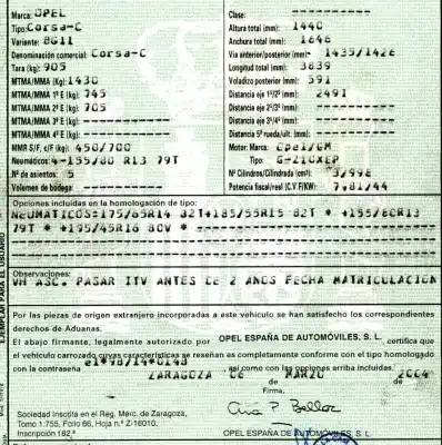 Здавання транспортного засобу opel corsa c 1.0 12v року 2004 потужний z10xep