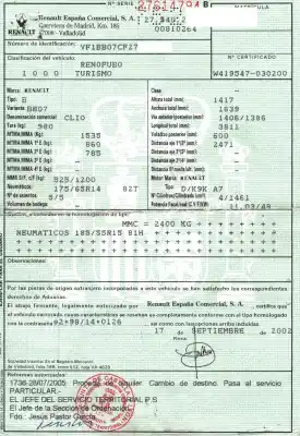 Здавання транспортного засобу renault clio ii fase ii (b/cb0) 1.5 dci diesel 65 cv / 48 kw року 2002 потужний k9k a7