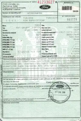 Утилизация автомобиля ford                                               ka (ccq)                                                                                                                                                                                                                                                   básico года 1996 питание a9a