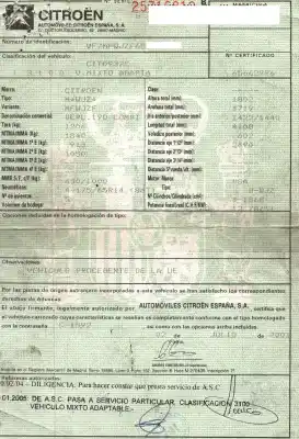 Veículo de Sucata citroen                                            berlingo                                                                                                                                                                                                                                                   1.9 d multispace                                                                                                                                                                                                                                           do ano 2001 alimentado wjz
