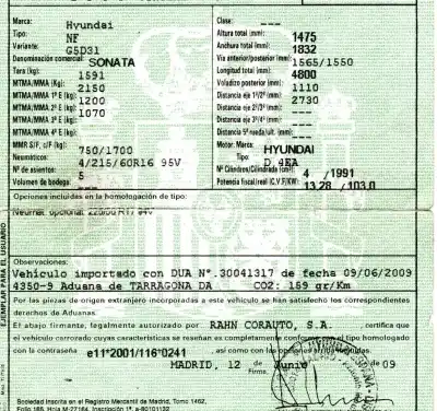 Veículo de Sucata hyundai sonata (nf) 2.0 crdi comfort i do ano 2009 alimentado d4ea