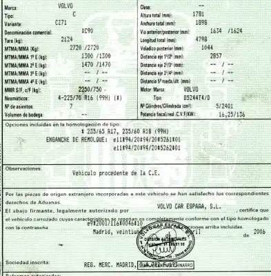 Veículo de Sucata volvo xc90 2.4 diesel cat do ano 2006 alimentado d5244t4