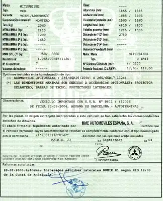 Здавання транспортного засобу mitsubishi montero (v60/v70) 3.2 di-d all-four року 2004 потужний 4m41