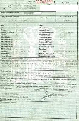 Veículo de Sucata fiat punto berlina (188) 1.2 8v dynamic do ano 1999 alimentado 188a4000