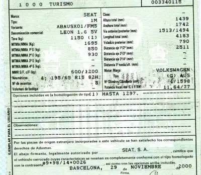 Scrapping Vehicle seat leon (1m1) 1.6 16 v of the year 2000 powered aus
