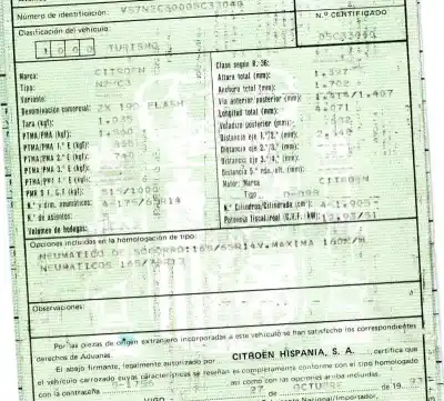 Scrapping Vehicle citroen zx 1.9 d avantage of the year 1993 powered d98